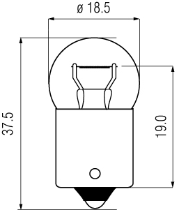 Kugellampen 12V10WBa15s