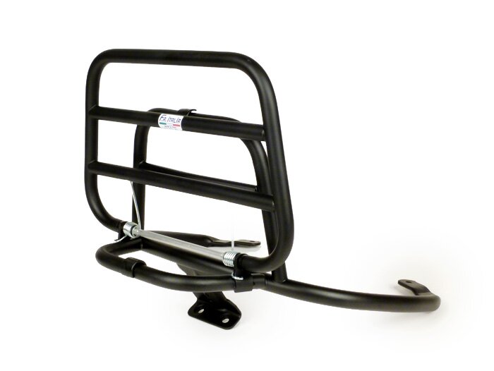 Gepäckträger klappbar hinten -FA ITALIA- Vespa Primavera 50 (ZAPC53100, ZAPC53200), Vespa Primavera 125 (ZAPM81100), Vespa Primavera 150 (ZAPM81200), Vespa Sprint 50 (ZAPC53101, ZAPC53201), Vespa Sprint 125 (RP8M82111, ZAPM8130) - Matt Schwarz