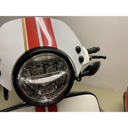 Windschild Quellagio GTS Racing Sixties Style mit schwarzen Gestänge