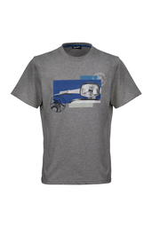 [607179M03ABS] T-Shirt Vespa Heritage Man grau L